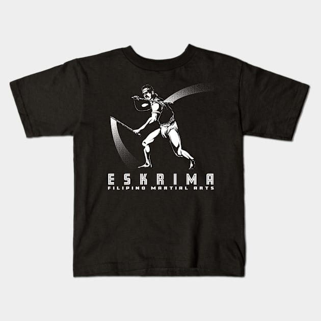 Eskrima Kali Arnis Warrior Kids T-Shirt by Black Tee Inc